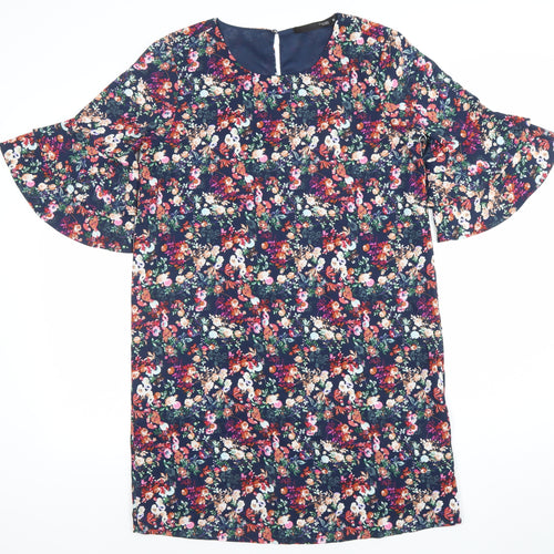 Tiffosi Women Multicoloured Floral Shift Dress M Knee Length