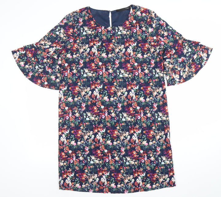 Tiffosi Women Multicoloured Floral Shift Dress M Knee Length