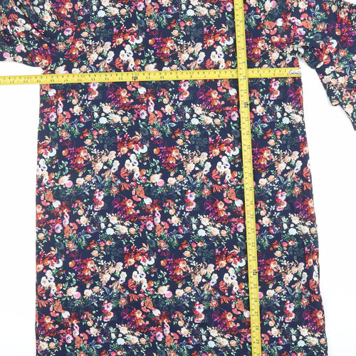 Tiffosi Women Multicoloured Floral Shift Dress M Knee Length