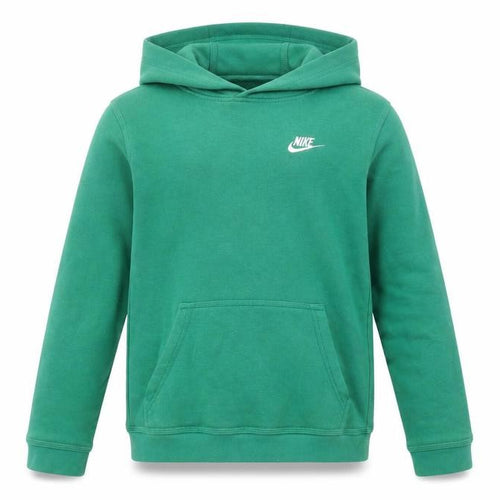 Nike Boys Green Pullover Hoodie XL 158-170cm Cotton Blend Kangaroo Pocket