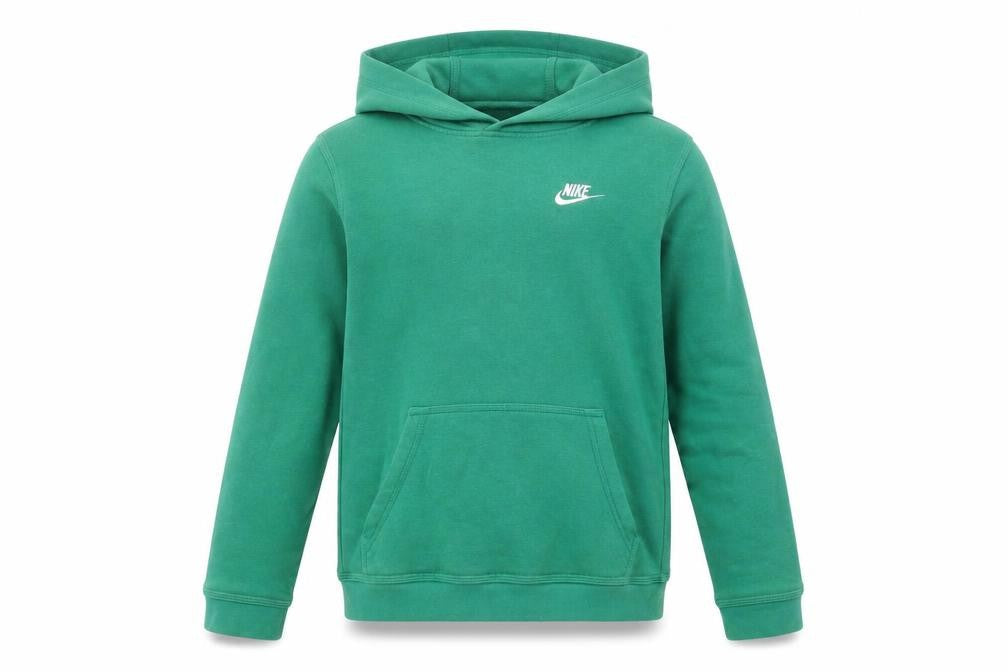 Nike Boys Green Pullover Hoodie XL 158-170cm Cotton Blend Kangaroo Pocket