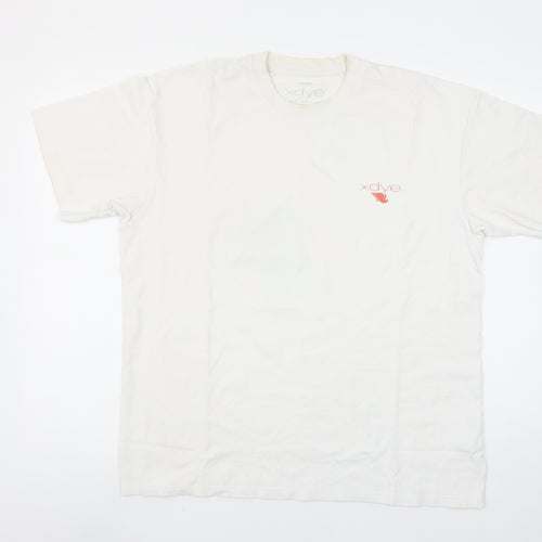 Pull&Bear XDYE White Graphic Print Men's M T-Shirt