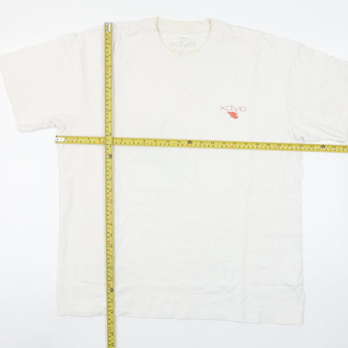 Pull&Bear XDYE White Graphic Print Men's M T-Shirt