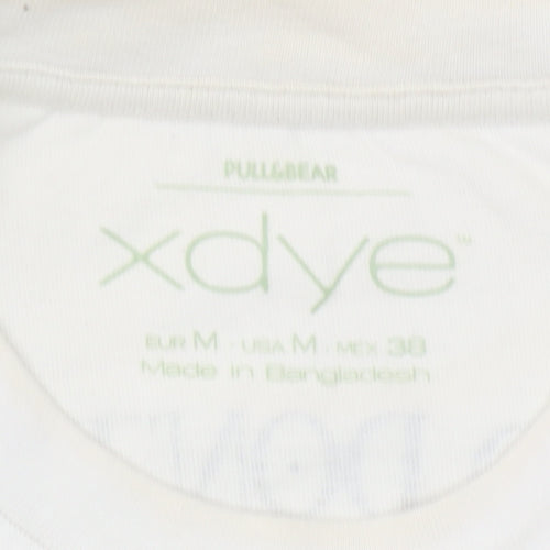 Pull&Bear XDYE White Graphic Print Men's M T-Shirt