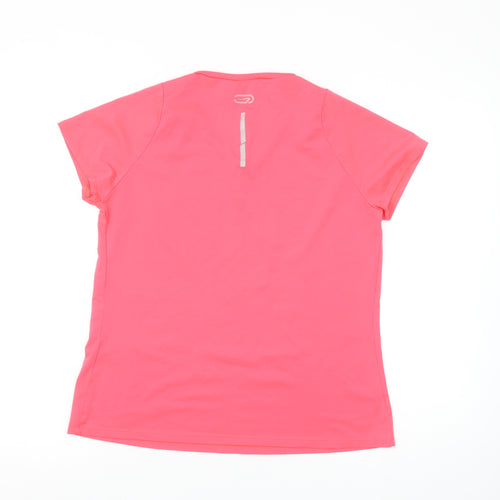 Kalenji Women’s Pink V-Neck Running T-Shirt Size 16 Lightweight Quick Dry
