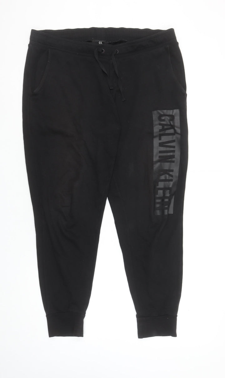 Calvin Klein Men’s Black Joggers Size S Cotton Stretch Comfort Fit