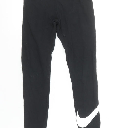 Nike Girls Black XS Ankle Sports Leggings Elastic Waist Stretch