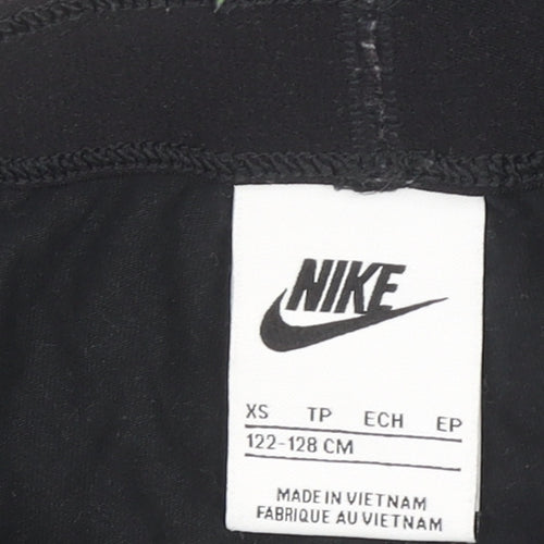 Nike Girls Black XS Ankle Sports Leggings Elastic Waist Stretch