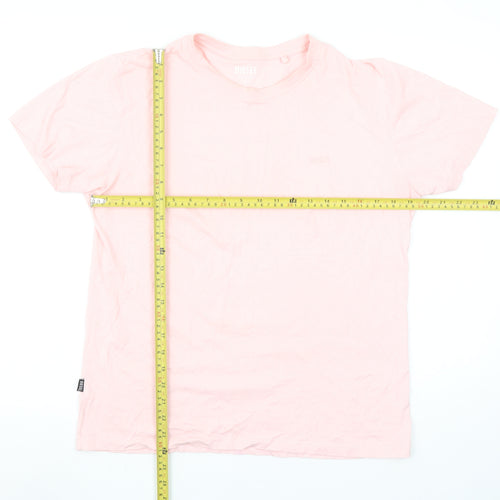 Diesel Men's Pink Cotton Crew Neck Short Sleeve T-Shirt Size S
