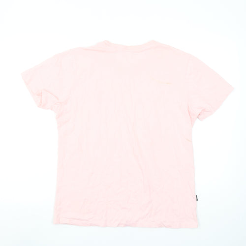Diesel Men's Pink Cotton Crew Neck Short Sleeve T-Shirt Size S