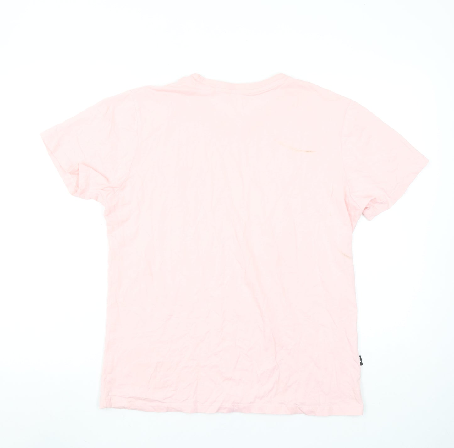 Diesel Men's Pink Cotton Crew Neck Short Sleeve T-Shirt Size S