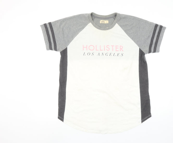 Hollister Women’s Multicoloured Ringer T-Shirt Size L