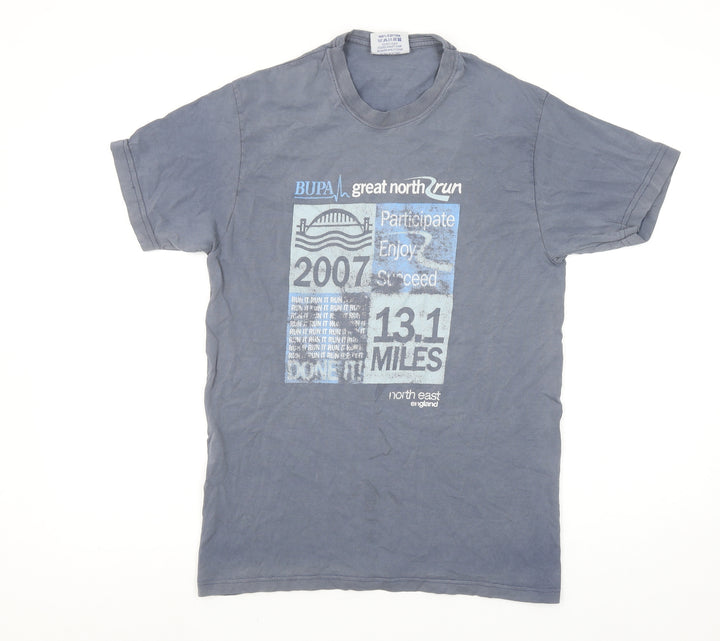 Great Run Men's Blue 2007 Great North Run T-Shirt Small 100% Cotton