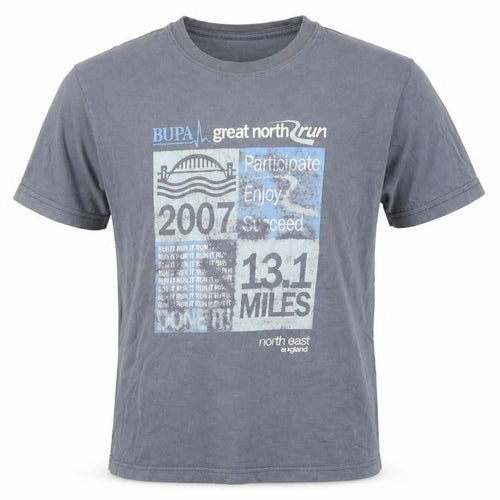 Great Run Men's Blue 2007 Great North Run T-Shirt Small 100% Cotton
