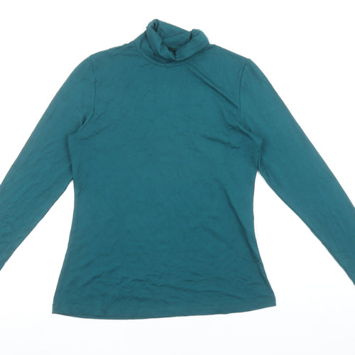 ON Fashion Women’s Green Roll Neck Long Sleeve Basic Top Size 12