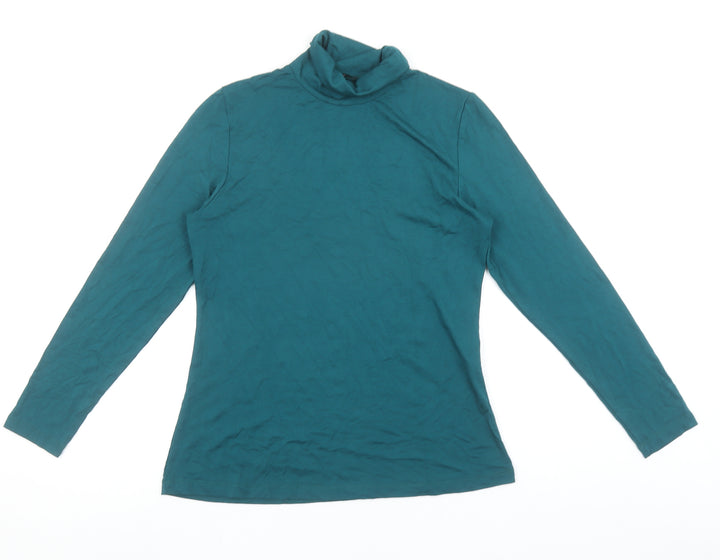ON Fashion Women’s Green Roll Neck Long Sleeve Basic Top Size 12