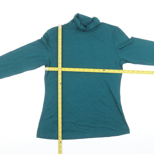 ON Fashion Women’s Green Roll Neck Long Sleeve Basic Top Size 12