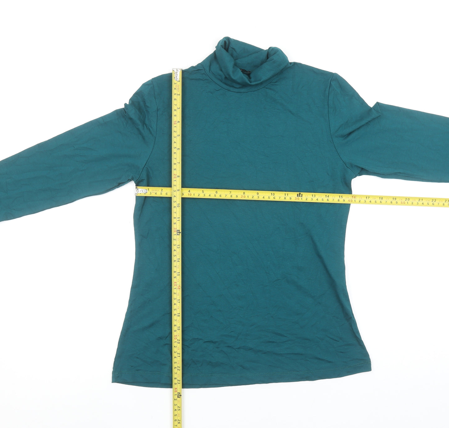 ON Fashion Women’s Green Roll Neck Long Sleeve Basic Top Size 12