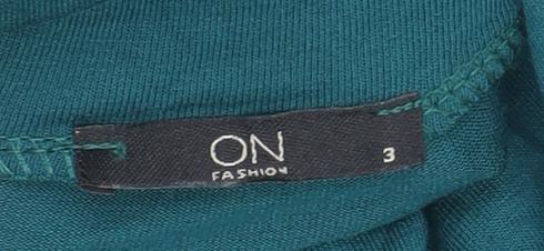 ON Fashion Women’s Green Roll Neck Long Sleeve Basic Top Size 12