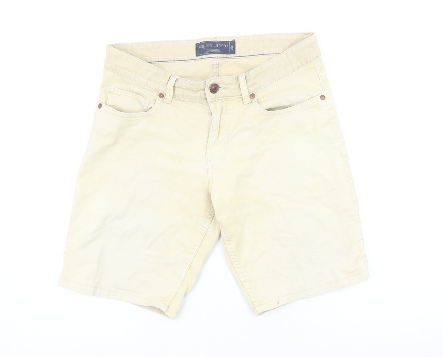 Angelo Litrico Men’s Beige Chino Shorts Size 32 Regular Cotton
