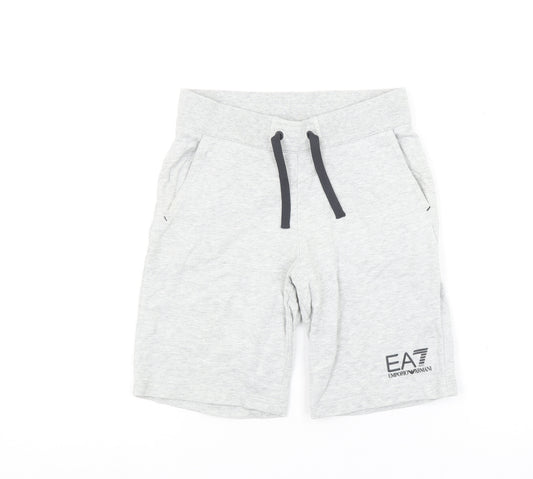 Emporio Armani Boys Grey EA7 Sweat Shorts 8 Years Regular Fit