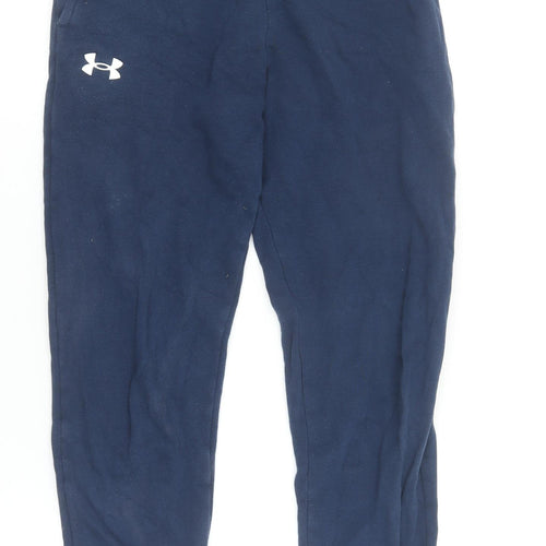 Under Armour Boys Blue Jogger Sweatpants M Fleece Comfort Elastic Waist
