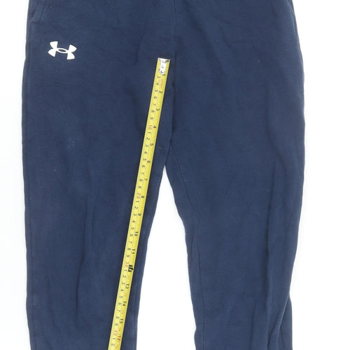 Under Armour Boys Blue Jogger Sweatpants M Fleece Comfort Elastic Waist