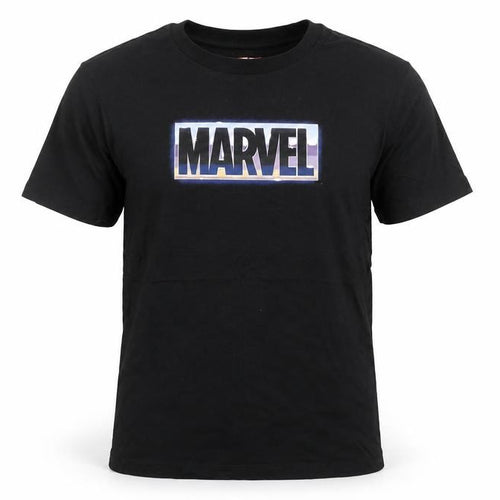 Marvel Men's Black Short Sleeve Cotton Graphic Logo T-Shirt Size S