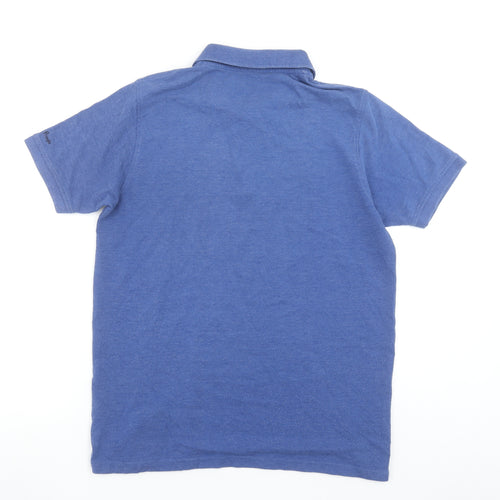 James Pringle Men's Blue Cotton Short Sleeve Polo Shirt M