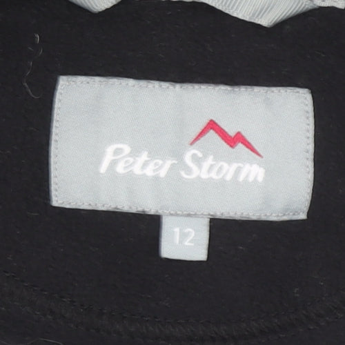 Peter Storm Womens Black Fleece Pullover Sweatshirt Size 12