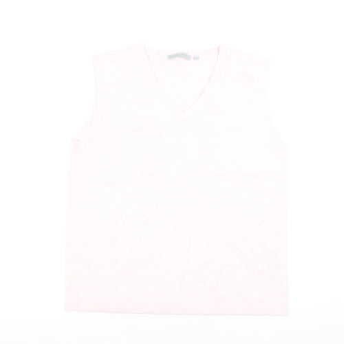 Daily Sports Women’s Pink V-Neck Sleeveless Knit Tank Top M