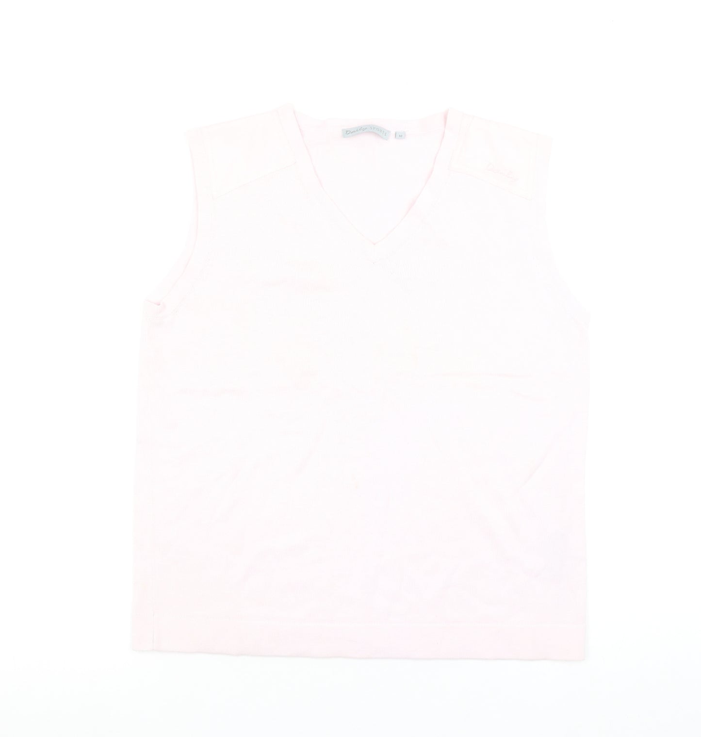 Daily Sports Women’s Pink V-Neck Sleeveless Knit Tank Top M