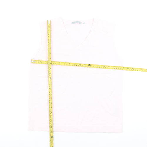 Daily Sports Women’s Pink V-Neck Sleeveless Knit Tank Top M
