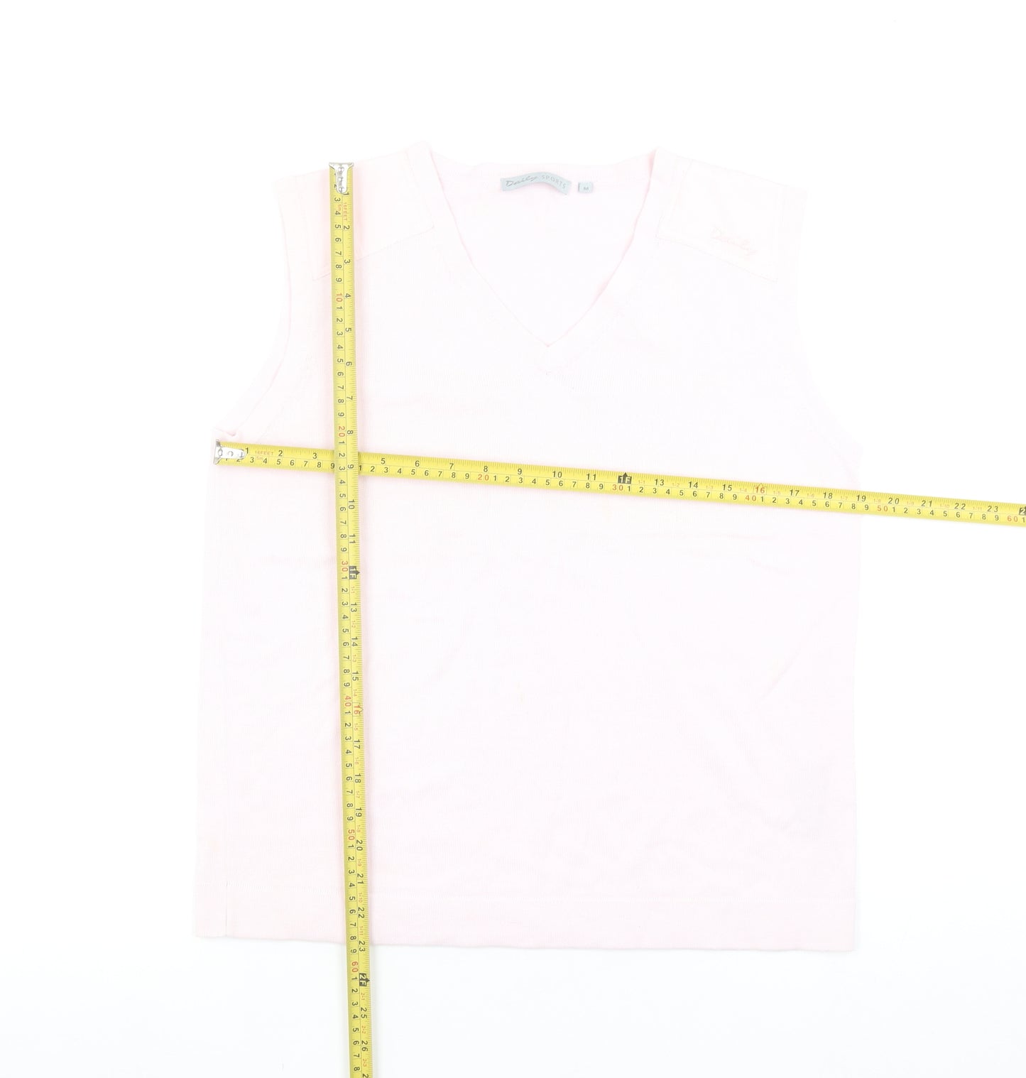 Daily Sports Women’s Pink V-Neck Sleeveless Knit Tank Top M