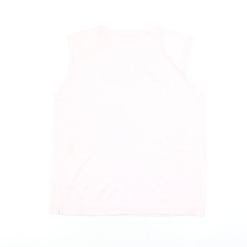 Daily Sports Women’s Pink V-Neck Sleeveless Knit Tank Top M