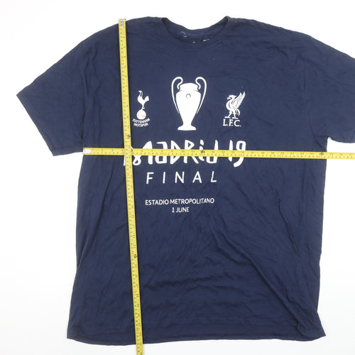 UEFA Champions League Madrid 19 Blue Men's 3XL Graphic T-Shirt