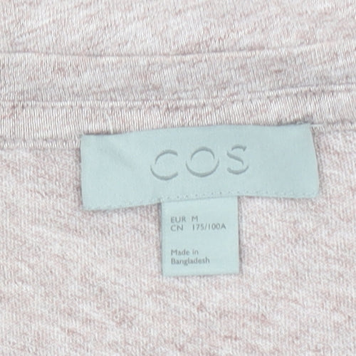 COS Men Beige Cotton Crew Neck Short Sleeve T-Shirt Size M
