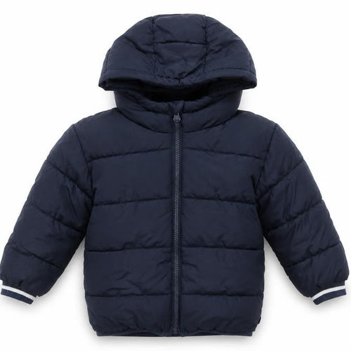 Baby GAP Girls Blue Hooded Puffer Jacket 3 Years Winter Water Resistant Coat
