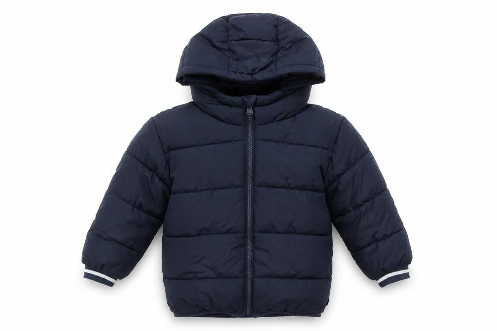 Baby GAP Girls Blue Hooded Puffer Jacket 3 Years Winter Water Resistant Coat