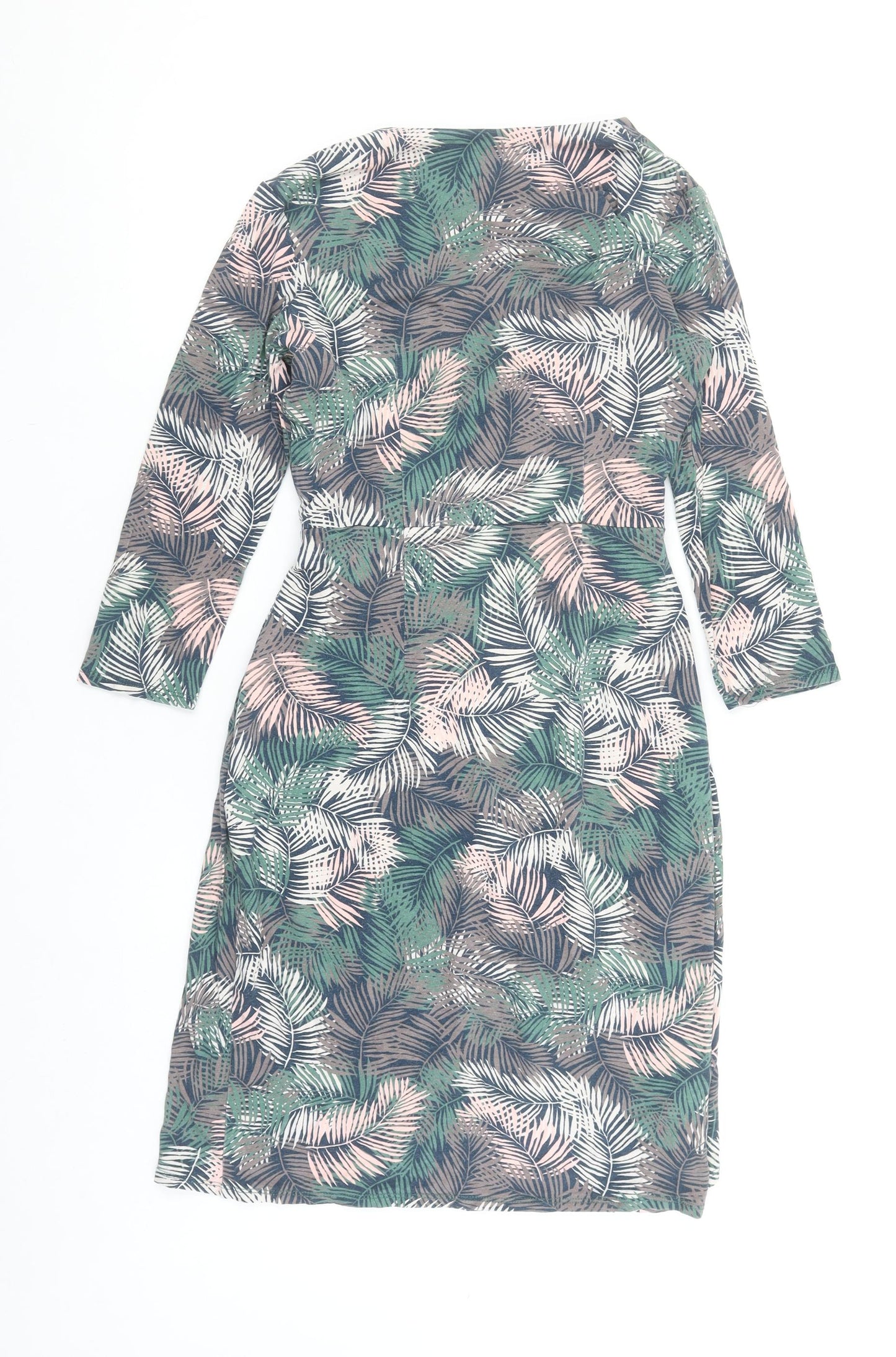 Laura Ashley Women’s Multicoloured Tropical Print Knee Length Wrap Dress Size 8