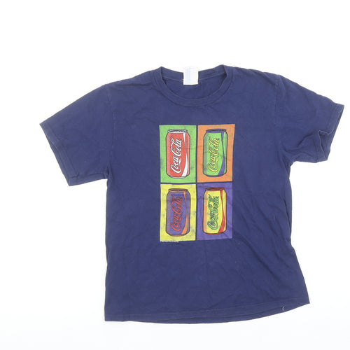 Port & Company Women's Blue Coca-Cola Graphic T-Shirt Size S