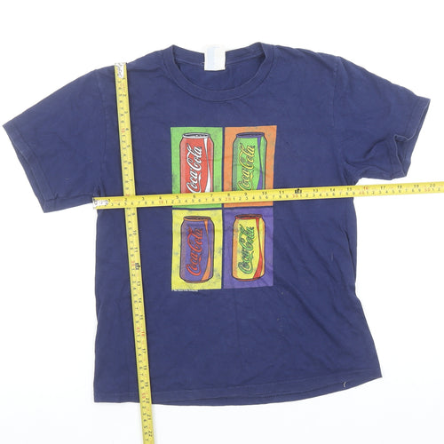 Port & Company Women's Blue Coca-Cola Graphic T-Shirt Size S