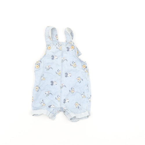 Disney at Primark Blue Denim Mickey Mouse Baby Dungaree 3-6 Months