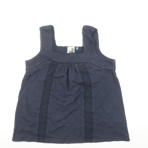 Weird Fish Women's Blue Cotton Camisole Tank Top Size 12