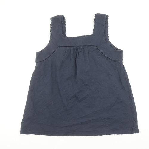Weird Fish Women's Blue Cotton Camisole Tank Top Size 12