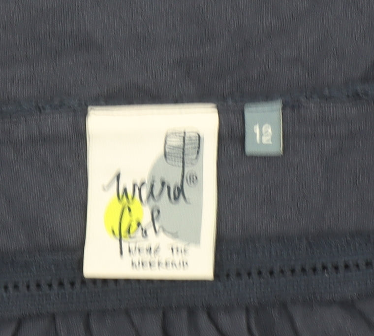 Weird Fish Women's Blue Cotton Camisole Tank Top Size 12