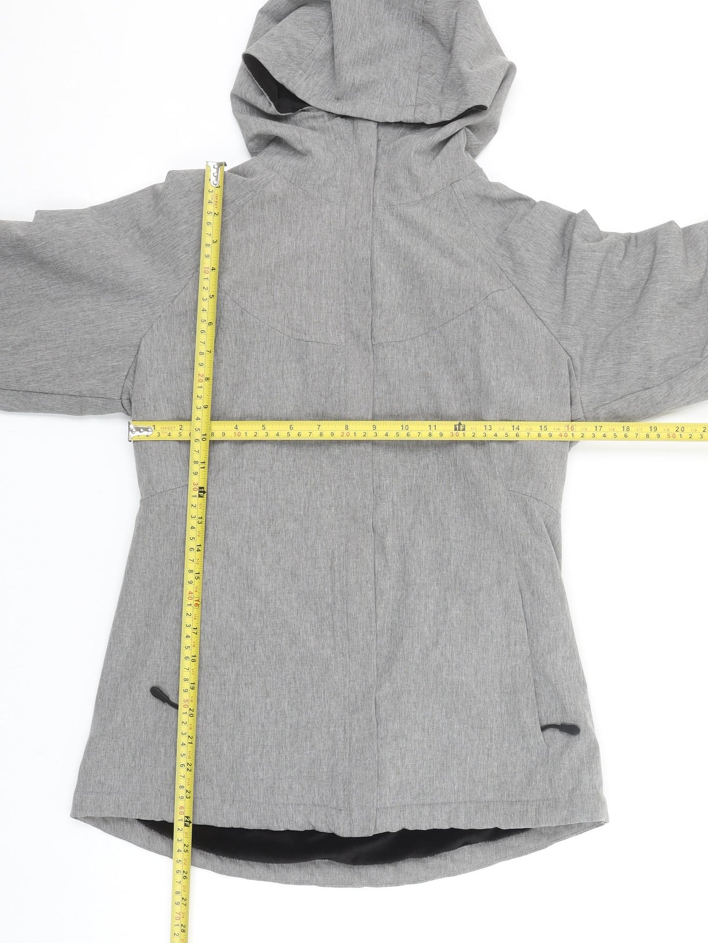 Kirkland Signature Women's Grey Softshell Hooded Jacket Size S