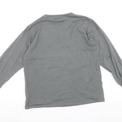 NEXT Girls Grey Rolling Stones Sequin Long Sleeve T-Shirt 11 Years