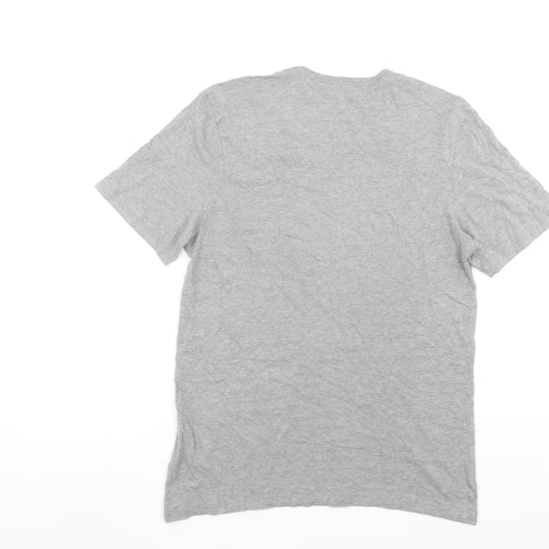 Hugo Boss Men's Grey Cotton Crew Neck Short Sleeve T-Shirt M