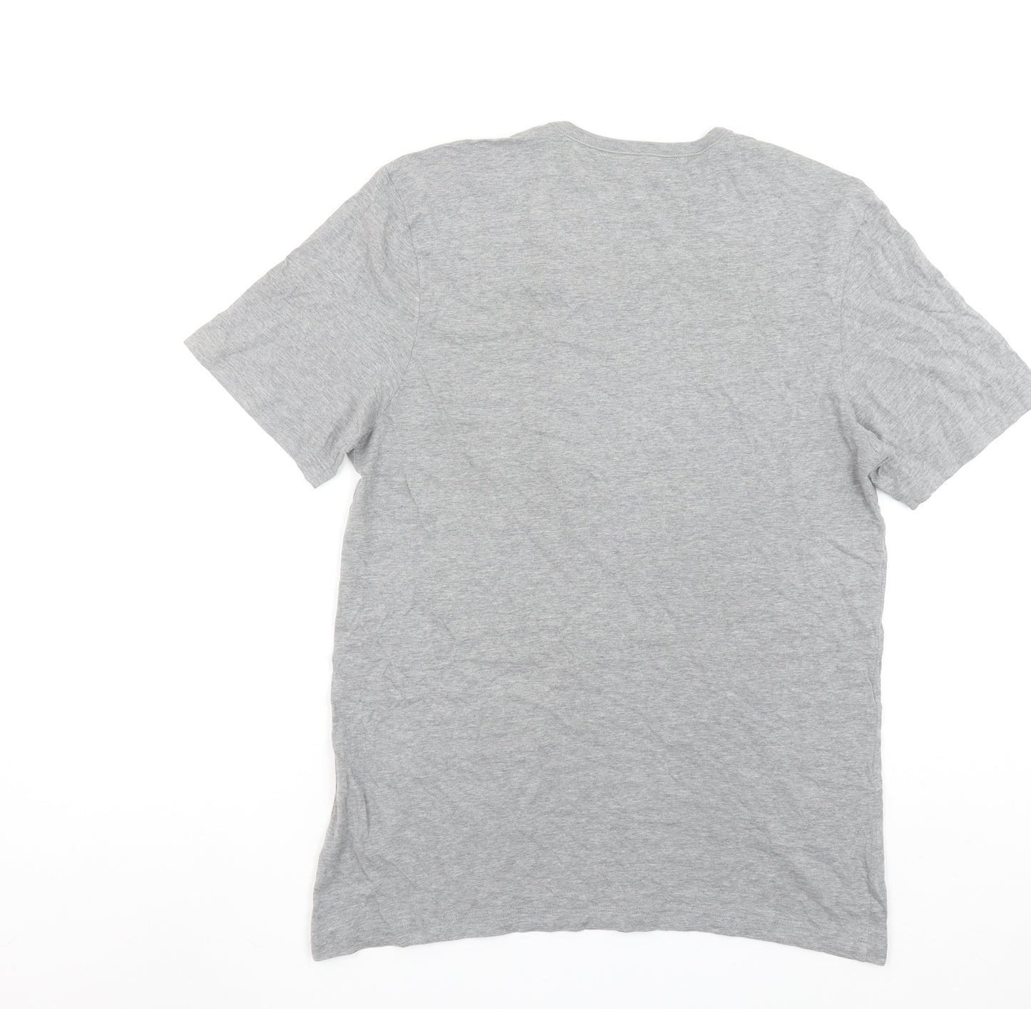 Hugo Boss Men's Grey Cotton Crew Neck Short Sleeve T-Shirt M